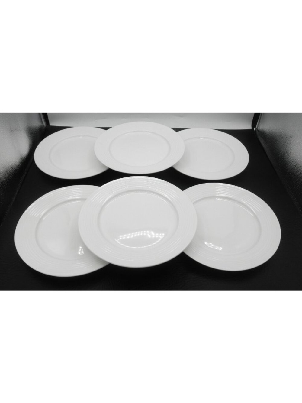 Food Network Ripple Pattern Code: FOWRIP Salad Plates 8 3/8 Inches Set of 6